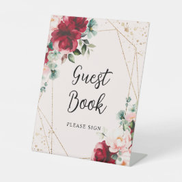 Expositor En L Rótulo de libros para huéspedes con ducha de color