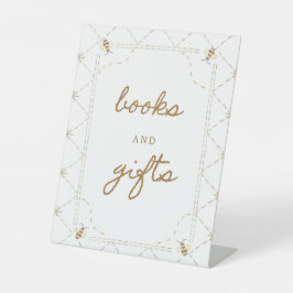 Expositor En L Rótulo de libros y regalos de Baby Shower de Honey