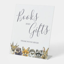 Expositor En L Rótulo de libros y regalos para animales de Woodla