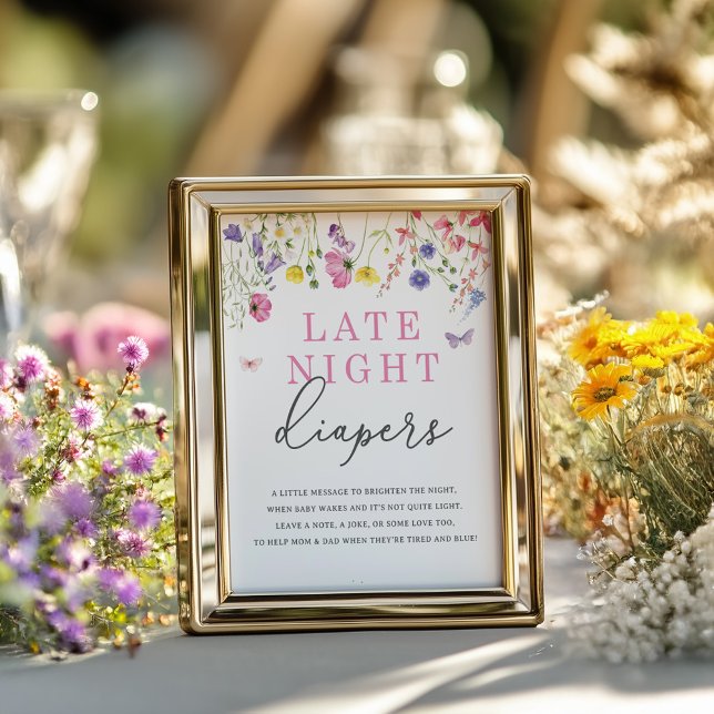 Expositor En L Rótulo de los pañales nocturnos | Baby Shower Wild (Subido por el creador)