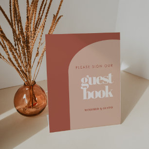 Expositor En L Rótulo de melocotón de moda nuestro Rótulo Pedesta