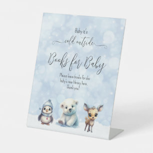 Expositor En L Rótulo de mesa Baby Shower exterior frío invernal