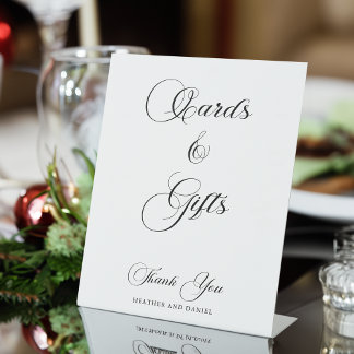 Expositor En L Rótulo de mesa Boda de caligrafía elegante