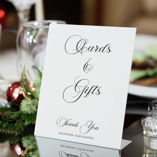 Expositor En L Rótulo de mesa Boda de caligrafía elegante (Subido por el creador)