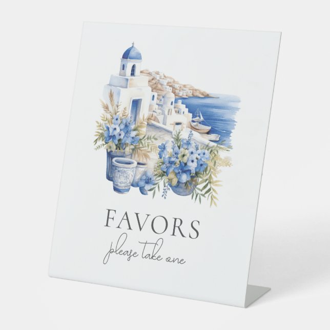 Expositor En L Rótulo de mesa Boda de Santorini (Anverso)
