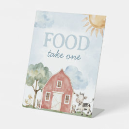 Expositor En L Rótulo de mesa de alimentación de granja