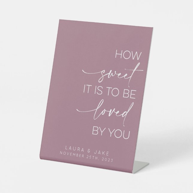 Expositor En L Rótulo De Mesa De Postres - Qué Dulce Se Debe Amar (Anverso)