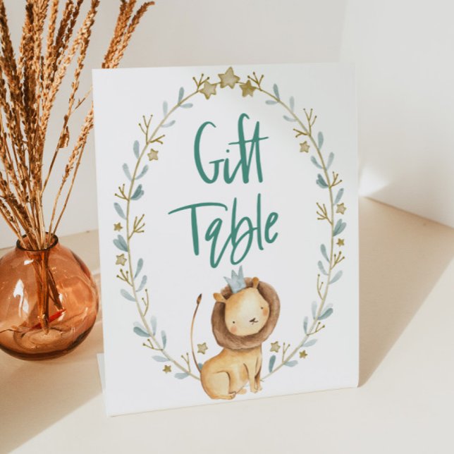 Expositor En L Rótulo de mesa de regalo de Zoo Safari Animal Lion (Subido por el creador)