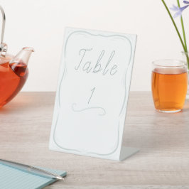 Expositor En L Rótulo de número de tabla Boda de borde clásico