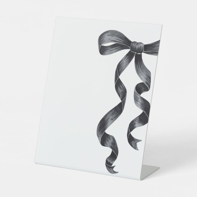 Expositor En L Rótulo de Personalizado Black Bow (Anverso)