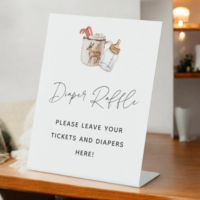 Expositor En L Rótulo de Raffle de pañales Baby Shower de chocola (Subido por el creador)