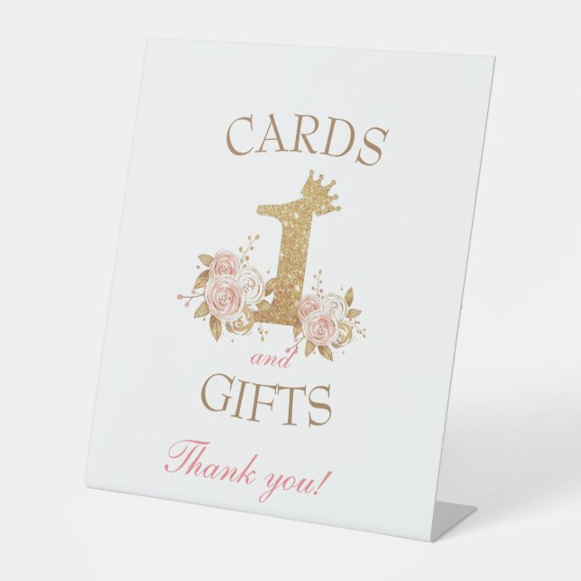 Expositor En L Rótulo de regalo y tarjetas de Fiesta de cumpleaño (Anverso)