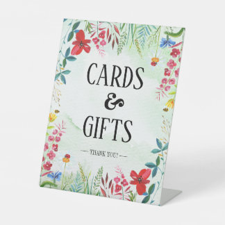 Expositor En L Rótulo de Regalos y Tarjetas de Boda de Verano en 