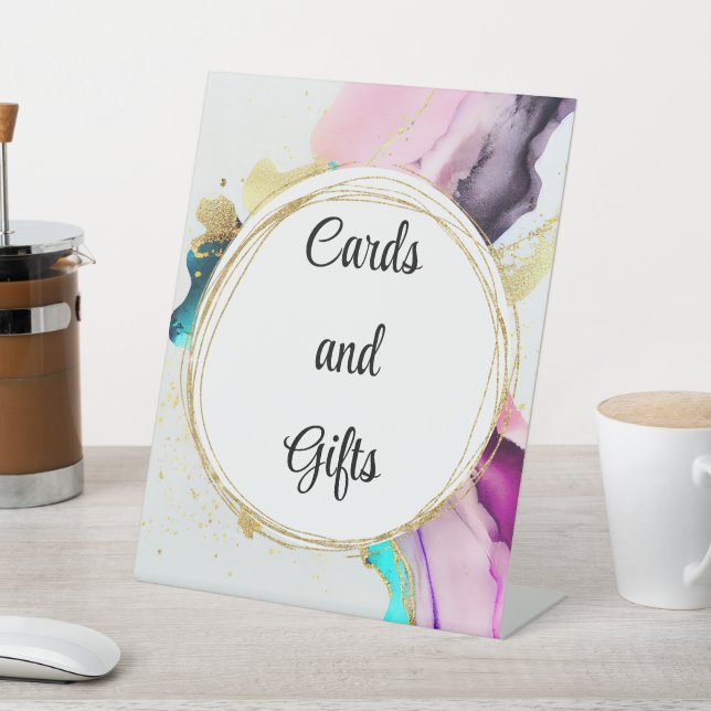 Expositor En L Rótulo de resumen de mármol (In Situ)