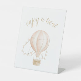 Expositor En L Rótulo de tabla de tratamiento de Baby Shower rosa