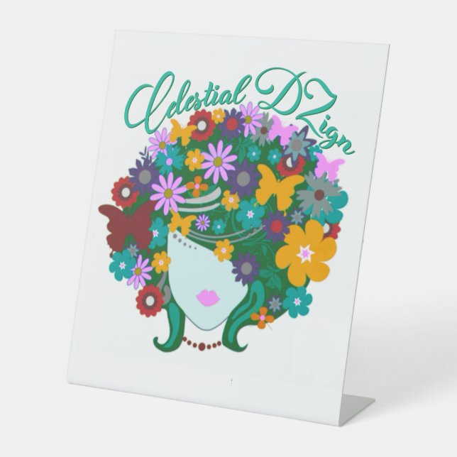 Expositor En L Rótulo de tabletop personalizado (Anverso)