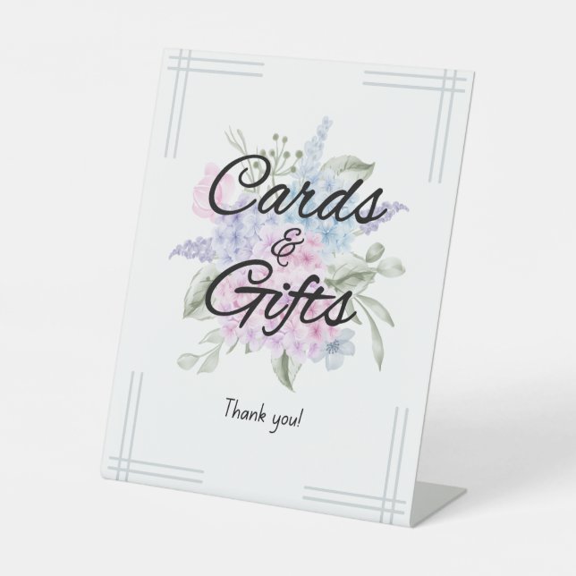 Expositor En L Rótulo de tarjetas de bodas y regalos (Anverso)