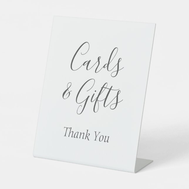 Expositor En L Rótulo de tarjetas de bodas y regalos (Anverso)