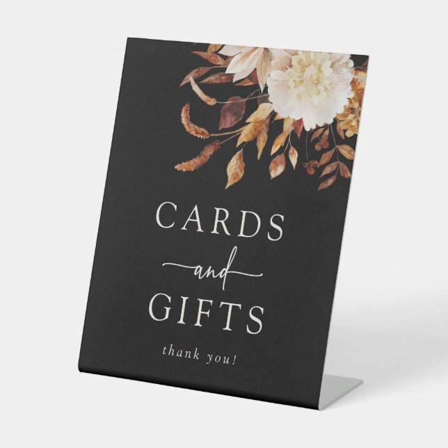 Expositor En L Rótulo de tarjetas de caída negra (Anverso)