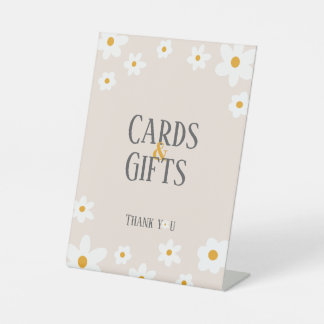 Expositor En L Rótulo de tarjetas de cumpleaños y regalos Daisy