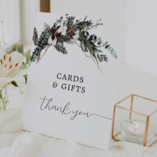Expositor En L Rótulo de tarjetas y regalos de invierno para los
