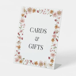 Expositor En L Rótulo de tarjetas y regalos rústicos