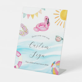 Expositor En L Rótulo de texto Personalizado de cumpleaños Fiesta