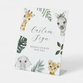 Expositor En L Rótulo de texto Personalizado de jungla silvestre