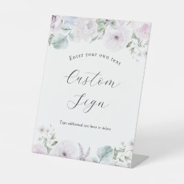 Expositor En L Rótulo de texto Personalizado floral de lavanda vi