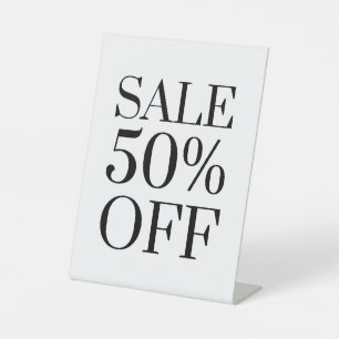 Expositor En L Rótulo de venta al 50%, Cartelop Counter Signage,