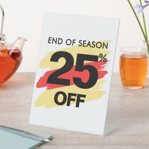 Expositor En L Rótulo de venta al final de temporada, 25% fuera d