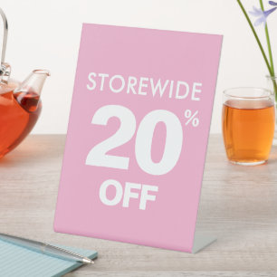 Expositor En L Rótulo de venta en toda la tienda, 20% Rótulo de m