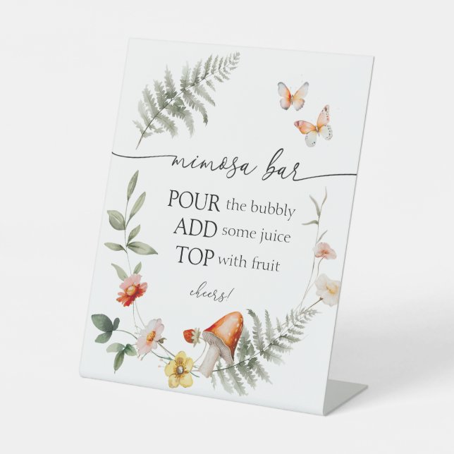 Expositor En L Rótulo del bar Mimosa Mimosa con champiñones (Anverso)