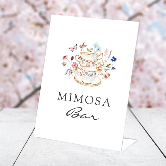 Expositor En L Rótulo del bar Tea Bridal Mimosa (Floral Tea Bridal Party Mimosa Bar Sign by Painted Paperie
)