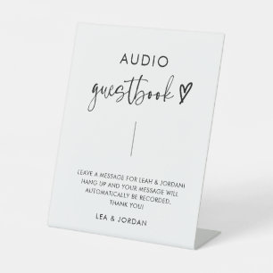 Expositor En L Rótulo del libro de audio minimalista Boho Boda