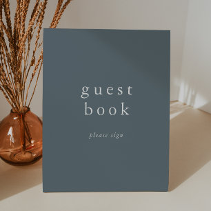 Expositor En L RÓTULO del libro de invitados de Boda Minimalista