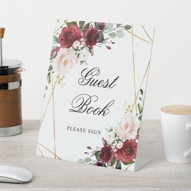 Expositor En L Rótulo del libro de Rosas Rubor Pink & Burgundy (In Situ)