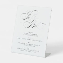 Expositor En L Rótulo del menú Barra boda