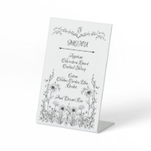 Rótulo del menú Flor