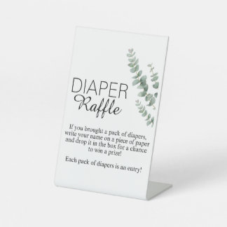 Expositor En L Rótulo Diaper Raffle