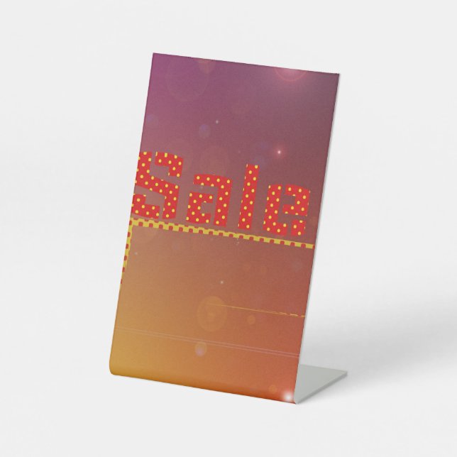 Expositor En L Rótulo Edgy and Funky Sale con Flashy y Vibrante (Anverso)