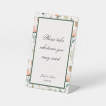 Rótulo en cuarto de baño de personalizable en flor