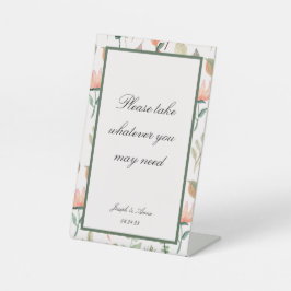 Expositor En L Rótulo en cuarto de baño de personalizable en flor