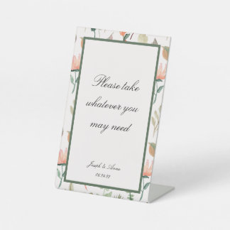 Expositor En L Rótulo en cuarto de baño de personalizable en flor