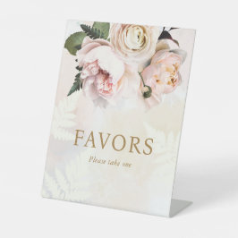 Expositor En L Rótulo favorito de ducha de novia floral rosa