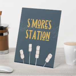 Expositor En L Rótulo Fiesta de camping | Estación de S'mores