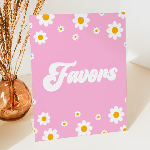 Expositor En L Rótulo Fiesta de mesa de favoritos de Retro Rosa 7