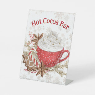 Expositor En L Rótulo Fiesta de Navidades de Hot Cocoa Bar