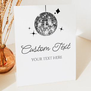 Expositor En L Rótulo Fiesta de texto Personalizado de bola de di