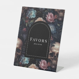 Expositor En L Rótulo floral gótico oscuro y amoroso de ducha de